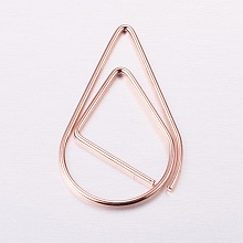 Honeyhandy Paper Clips, Teardrop, Rose Gold, 25x15mm