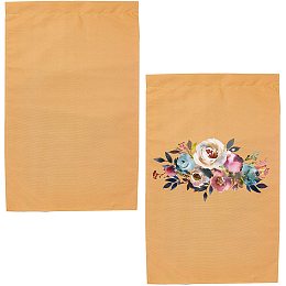 GORGECRAFT 2 Pieces Orange Blank Garden Flags,Solid Garden Flag for DIY Yard Flags for Patio Garden Yard Outdoor Home Decorations