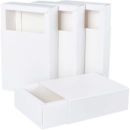 BENECREAT 20 Pack Kraft Paper Drawer Box 5x4.5x1.7 Festival Gift Wrapping Boxes Soap Jewelry Candy Weeding Party Favors Gift Packaging Boxes, White