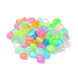 Honeyhandy Acrylic Luminous Cabochons, Decorate Accessories, Irregular-shaped, Mixed Color, 13~17x11~13x5~8mm, about 300pcs/bag