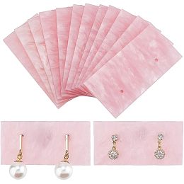 10Pcs Acrylic Earring Display Cards Stud Earring Storage Organizer Cards Pink Earring Jewelry Stand Board Holder for Selling Retail Photography Women 1.16 x 2.34 x 0.09 Inch