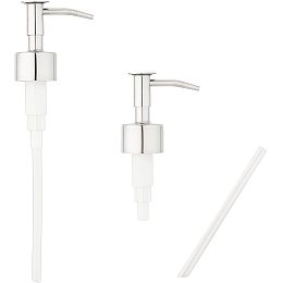 GORGECRAFT 2 Pack Soap Dispenser Pump Replacement Metal Dispenser Replacement Lotion Pump Parts 304 Rust Proof Stainless Steel Dispenser for 8oz / 16oz Round 28/400 Neck Bottles