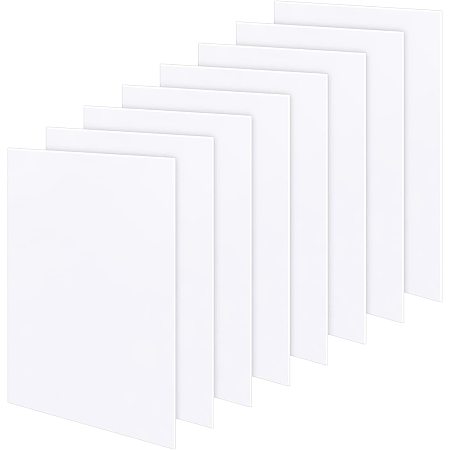 BENECREAT 8 Sheets 2mm A4 White Foam Expanded Sheet, for Signage Displays and Digital Screen Printing, 11.8x7.8inch