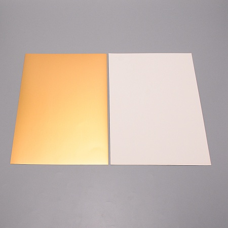 CRASPIRE Rectangle Painting Paper Cards, for DIY Painting Writing and Decorations, Gold, 29.6x21x0.03cm