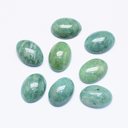 Honeyhandy Natural Amazonite Cabochons, Oval, 14x10x4mm