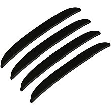 CHGCRAFT 12Pcs Black Anti-Collision Patch Bumper Guard Strip Anti-Scratch Guards Protection Stickers Trim Universal for Cars SUV Pickup Truck Bicycle Chevy Car Side Door Edge, 128x11x6mm