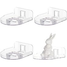 6 Sets Wall Shelves Small Adhesive Floating Shelves, Plastic Clear Hanging Shelves Display Ledges Shower Organizer Shelf Soap Dish for Kitchen Bathroom Storage