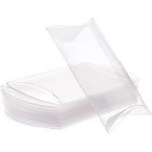 BENECREAT 30 Packs 5.5x3.5x1.2 inch Clear Plastic Pillow Favor Box Candy Treat Gift Box for Christmas Wedding Party Baby Shower Packing Box