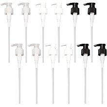 GORGECRAFT 12Pcs 3 Colors Dispensing Pump Universal Refillable Bottles Plastic Dispenser Pumps Liquid Gallon Lids Replacement for Shampoo Conditioner Sanitizer Lotion Cream, Fits 1.1"(28MM) Neck