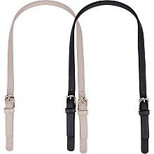 GORGECRAFT 2 Colors Leather Replacement Handles Shoulder Straps Adjustable PU Leather Purse Handle Handbag Bag Strap Chain Alloy Buckles for Men Women Bags Daily Decorations Crafts Supplies