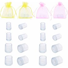 GORGECRAFT 8 Pairs 4 Sizes High Heel Protectors Shoe Heel Savers Stoppers Covers for for Races Weddings Formal Occasions, Clear