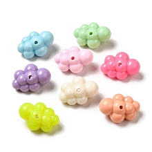 Honeyhandy Macaron Color Opaque Acrylic Beads, Cloud, Mixed Color, 32.5x22.5x17mm, Hole: 3mm, about 106pcs/500g