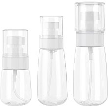 CHGCRAFT 3Pcs 3 Sizes Clear Small Spray Bottles Travel Spray Bottles Lotion Bottles for Cleaning Hair Face Spray Alcohol Spray and Essential Oils