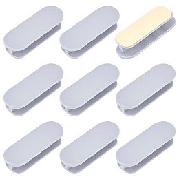 GORGECRAFT ABS Plastic Self-Stick Instant Cabinet Drawer Handle, for Window Sliding Door, Wardrobe Stick-on Handles, Gray, 90.5x32.5x20.5mm, Grooved: 13.5mm