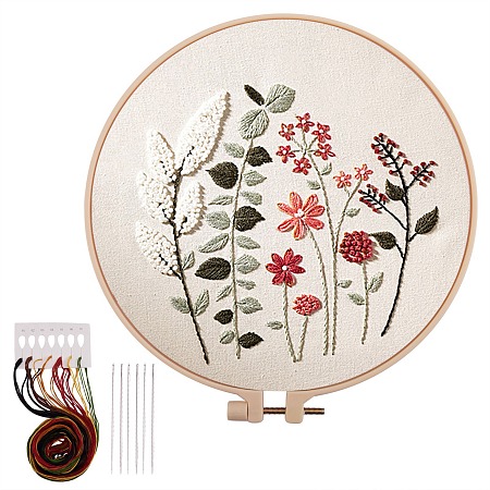 Honeyhandy DIY Embroidery Accessories Set, Floral Pattern, Navajo White, 42~280x0.7~280x0.4~10mm, 29pcs/set