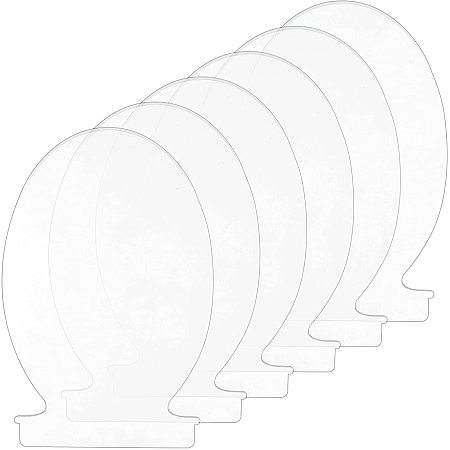 BENECREAT 6Pcs Cast Clear Acrylic Sheet 2.5mm Thick Round Panel Plastic Plexi Glass Board with Protective Paper 5.9 X 3.9