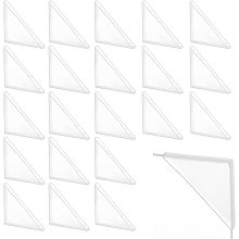 NBEADS 50 Pcs Transparent Photo Corners, 1.36×1.36" Clear Plastic Corner Protectors Picture Frame Mounting Corners for DIY Album, Scrapbook, Journal, Photographs, Certificates, Pictures, Inner:0.16"