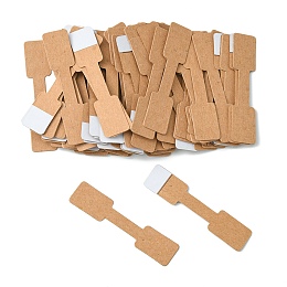Honeyhandy Paper Fold Over Blank Sticky Price Tags, Rectangle, Peru, 6x1.3x0.02cm