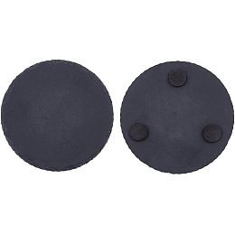 SUPERFINDINGS 2Pcs Round Slate Slabstone Cup Mats Bulk Slate Stone Cup Coaster Black Stone Drinks Coasters for Drinks, Cups, Bar, Kitchen, Home Decor