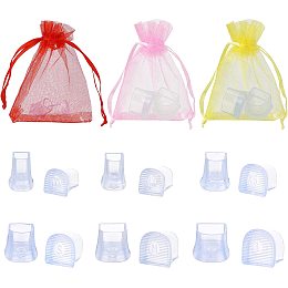 GORGECRAFT 12 Pairs 6 Sizes High Heel Protectors Shoe Heel Savers Stoppers Covers for Weddings Parties Outdoor Events Avoid Falling, Clear