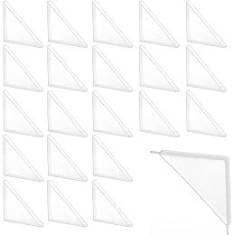 NBEADS 50 Pcs Transparent Photo Corners, 1.36×1.36" Clear Plastic Corner Protectors Picture Frame Mounting Corners for DIY Album, Scrapbook, Journal, Photographs, Certificates, Pictures, Inner:0.16"