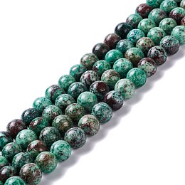 Honeyhandy Natural Chrysocolla Beads Strands, Round, 8mm, Hole: 1.2mm, about 49~50pcs/strand, 15.94~16.34 inch(40.5~41.5cm)