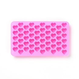 Honeyhandy Silicone Molds, Resin Casting Molds, For UV Resin, Epoxy Resin Jewelry Making, Heart, Pink, 182x109x12mm