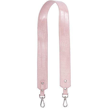 ARRICRAFT Leather Purse Straps, 35.2 inch Leather Shoulder Strap Double Sided Leather Handbags Strap Replacement Wide Cross Body Bag Strap with Swivel Clasps, Pink