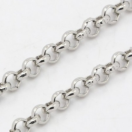 Honeyhandy 304 Stainless Steel Rolo Chains, Belcher Chain, Unwelded ...