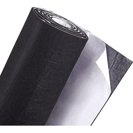 BENECREAT Black Self-Adhesive Felt Fabric 11.8