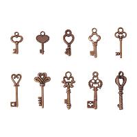PandaHall Elite About 50pcs Antique Bronze Mixed Tibetan Style Skeleton Key Charms Pendants DIY Handmade Accessories Necklace Pendants Jewelry Making Supplies for Home Party Decoration
