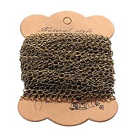 ARRICRAFT 10m(32.80 feet) Antique Bronze Color Iron Twist Chains for Necklace Jewelry Accessories DIY Making-3.5x5.5x0.5mm