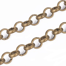 Honeyhandy Iron Rolo Chains, Belcher Chain, Unwelded, Antique Bronze, 6x2mm