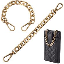 PandaHall Elite Purse Strap Extender, 2pcs 8 Inch Antique Bronze Purse Handles Bag Extender Chain Alloy Purse Chain Handbag Chain Straps Metal Bag Strap Replacement Handles for Handbags Crossbody Bag