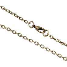 Arricraft 100pcs 31.5in Iron Cable Chain Vintage Chain Antique Bronze Lobster Clasps for Necklace Jewelry Accessories DIY Making 4x3x1mm