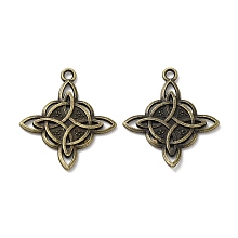 Tibetan Style Alloy Pendants, Antique Bronze, 28x25x2mm, Hole: 1.8mm