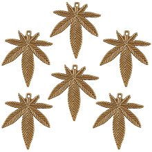 PandaHall Elite 30pcs Marijuana Leaf Charms Pendants Antique Bronze Tibetan Medical Pot Cannabis Tree Leaves Charms for DIY Earring Bracelet Necklace Jewelry Making