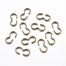 Honeyhandy Iron Quick Link Connectors, Chain Findings, Number 3 Shaped Clasps, Cadmium Free & Nickel Free & Lead Free, Antique Bronze, 14mmx7mm