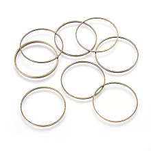 Honeyhandy Brass Linking Rings, Nickel Free, Antique Bronze, 28x1mm