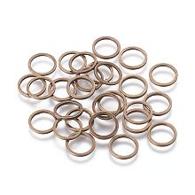 Honeyhandy Brass Linking Rings, Nickel Free, Antique Bronze, 8x0.7mm