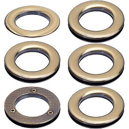 GORGECRAFT 1 Box 4Pcs 1 inch/25.5mm Eyelets Grommets Alloy Loop Snaps Bag Handle Connector Rings Antique Bronze Screw-in Round Findings for DIY Sewing Clothes Leather Crafts Bags Replacement Hardware