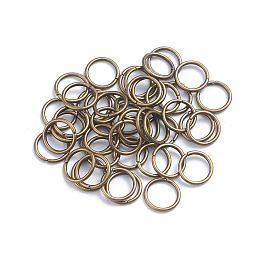 Honeyhandy Iron Jump Rings, Open Jump Rings, Round Ring, Antique Bronze, 6x0.9mm, 19 Gauge, Inner Diameter: 4.2mm, about 100pcs/bag