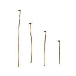 Honeyhandy Iron Flat Head Pins, Antique Bronze, 20x0.7mm/30x0.7mm/35x0.7mm/50x0.7mm, about 600pcs/box