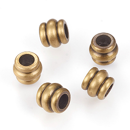 Honeyhandy Brass Beads, Column, Brushed Antique Bronze, 6x5.5mm, Hole: 3mm