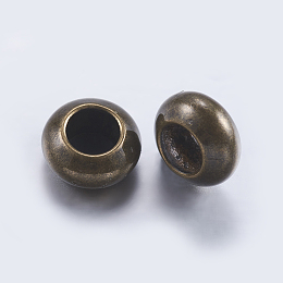 Honeyhandy Brass Beads, Rondelle, Antique Bronze, 6x3mm, Hole: 3mm