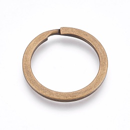 Honeyhandy Alloy Split Key Rings, Keychain Clasp Findings, Antique Bronze, 28x2mm, Inner Diameter: 22mm