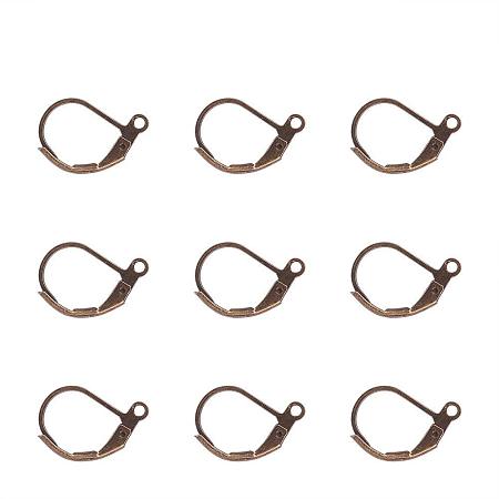 ARRICRAFT 500PCS Antique Bronze Brass Lever Back Hoop Earrings Lead Free & Cadmium Free & Nickel Free Size 10x15mm