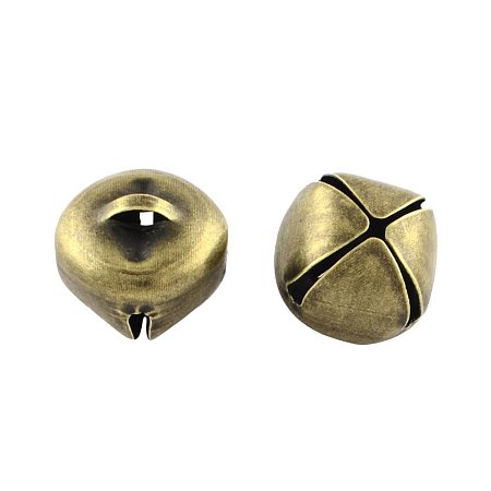 NBEADS 1000 Pcs Iron Bell Charms, Antique Bronze, 10x10x10mm, Hole: 3x1mm