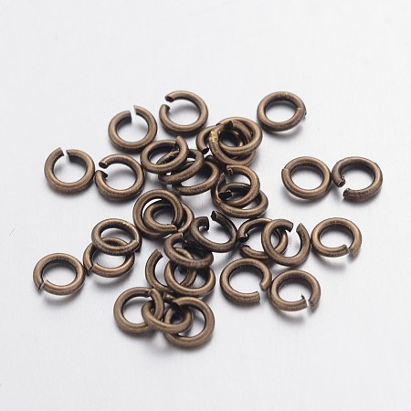 Honeyhandy Brass Jump Rings, Open Jump Rings, Antique Bronze, 20 Gauge, 4x0.8mm, Inner Diameter: 2.4mm, about 11000pcs/500g