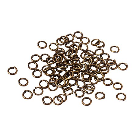 NBEADS 500g Jump Rings, Close but Unsoldered, Brass, Antique Bronze, about 6mm in diameter, 1mm thick; about 4mm inner diameter, about 4900pcs/500g